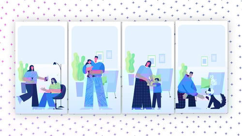 Minimalist Family Stories for Vertical Social Media