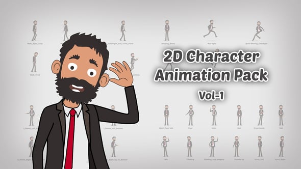Versatile 2D Character Animation Set for Explainer Videos, Product ...