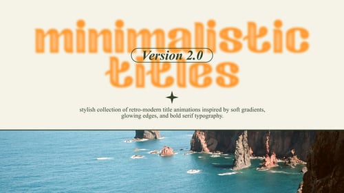 Stylish Animated Retro Titles with Minimalist Design