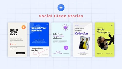 Clean Modern Social Media Stories Layouts Pack