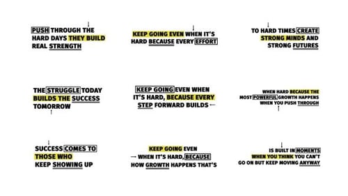 Dynamic Kinetic Text Highlight Animation Template