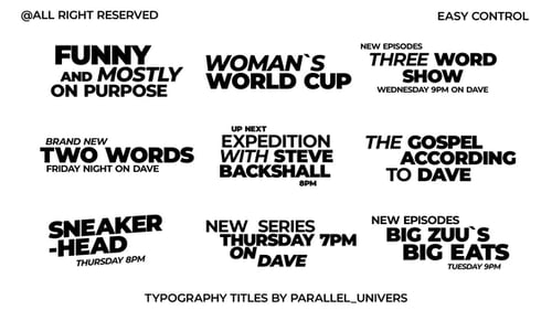 Typography Titles | MOGRT