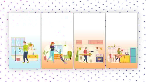 Dynamic Vertical Social Media Animated Content Graphics for Stories and Reels