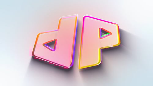 Glossy Glass Chromatic Logo Intro with Abstract Effects