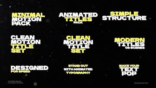 Dynamic Text Shadow Title Animations for Modern Videos