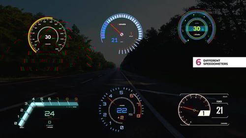 Modern Speedometer Pack | HUD Infographic Dashboard 3