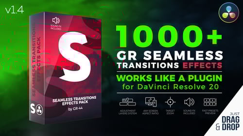 GR Seamless Transitions Effects for DaVinci Resolve