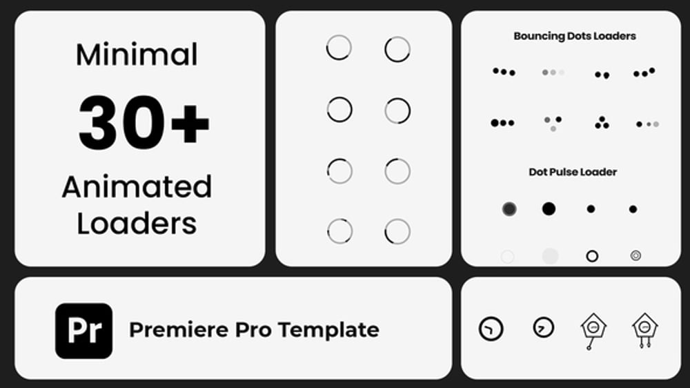Minimal Animated Loading Indicators Pack, Elements ft. loading ...