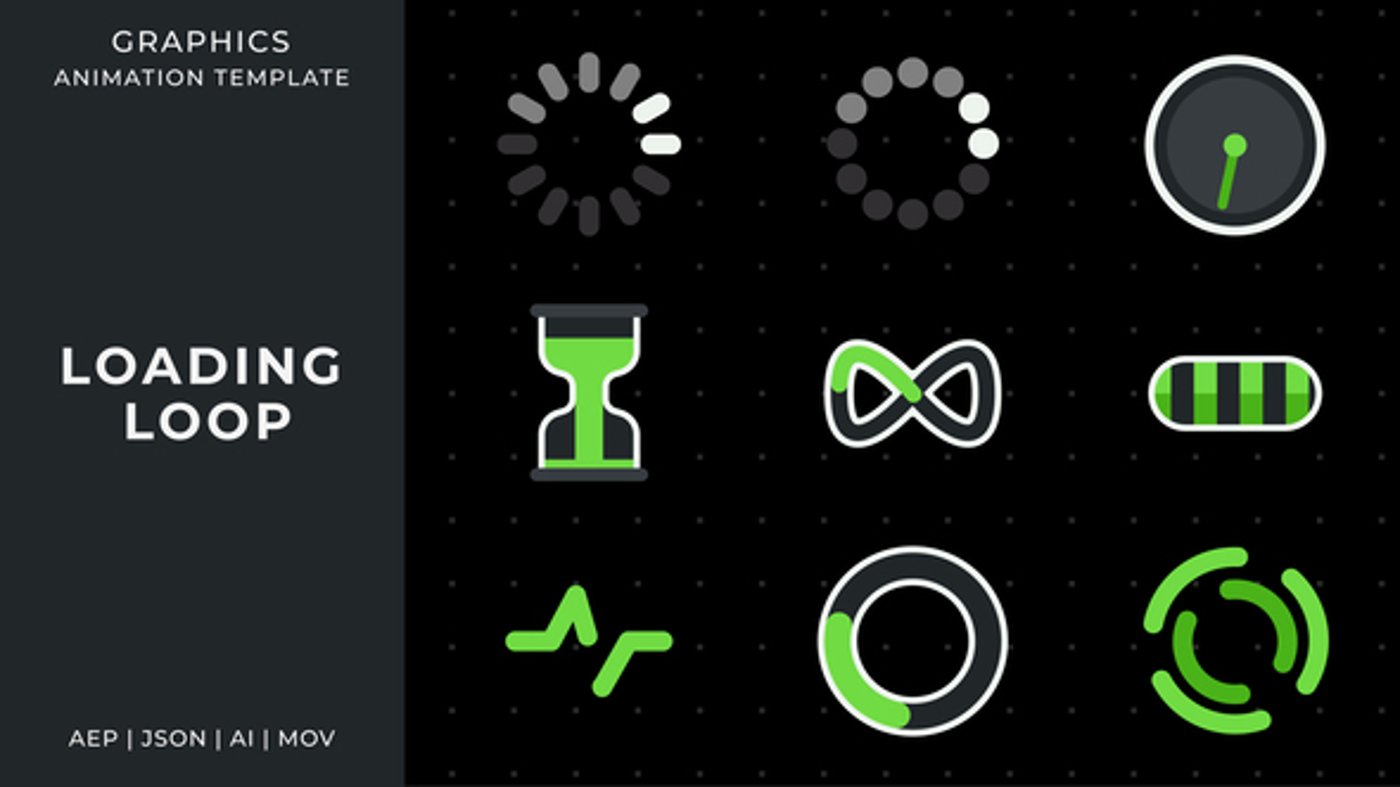Loading loop graphic animation template | After Effects, Elements ft ...