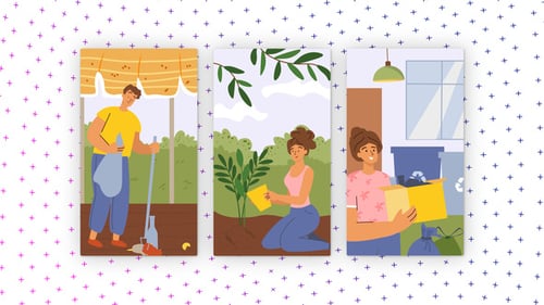 Illustrated Environmental Social Media Vertical Stories