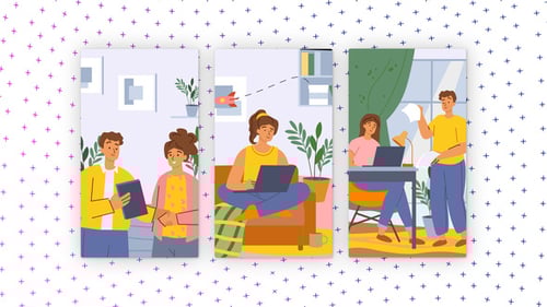 Vertical Social Media Business Content with Animated Background