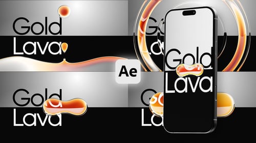 Melting Gold Fire Lava Transitions
