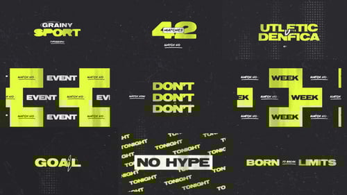 Tipografia esportiva granulada