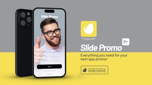 Slide App Promo for Premiere Pro, Product Promo ft. phone & video promo ...