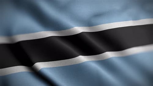 Botswana National Flag Waving Loopable Animation