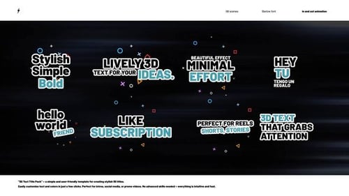 3D Text Titles Animation | AE
