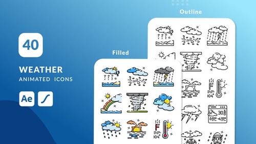 Animated Weather Forecast Icons Pack