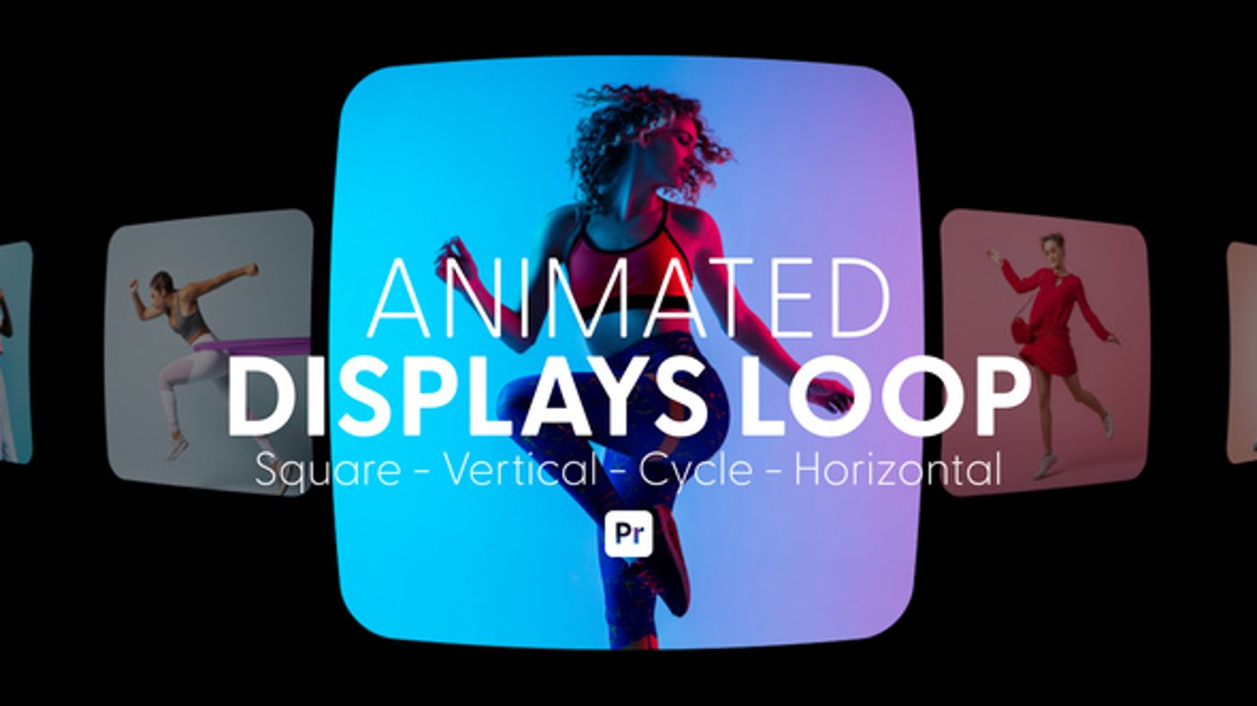 Animated Displays Loop for Premiere Pro, Video Displays ft. loop logo ...