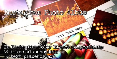 Álbum de fotos do Instagram