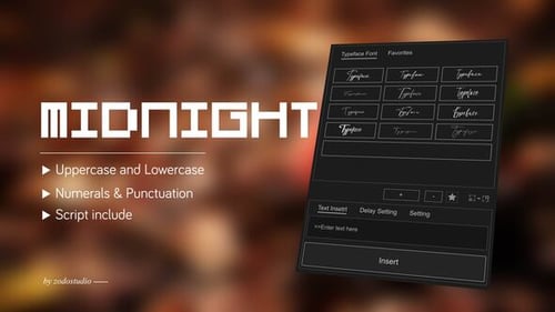 Animated Typeface - Midnight Letters