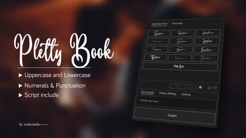 Animated Typeface - Pletty Book