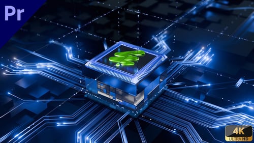 High Tech Circuit Logo Reveal