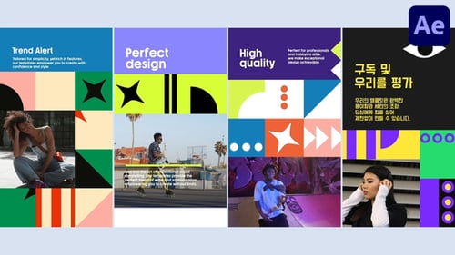 Abstract Shapes Social Media Stories for After Effects