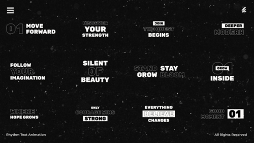 Rhythm Text Animation /Ae