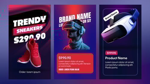 Vertical Product Promo Animations for Social Media Stories