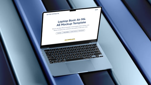 Laptop Book Air Screen Mockup Template