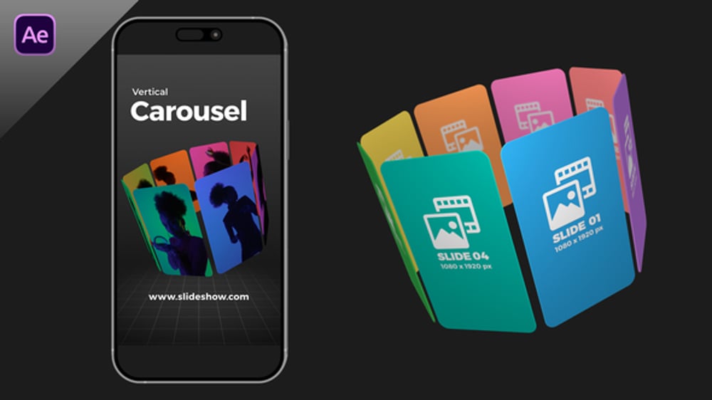 Dynamic Vertical Carousel Slideshow for Mobile Promotion, Openers ft ...