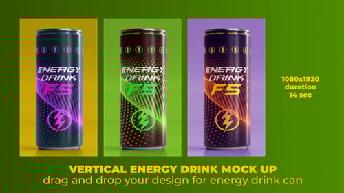 Vertical Energy Drink Mock Up