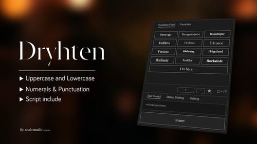 Animated Typeface - Dryhten