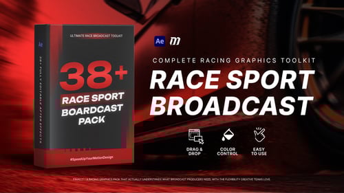 Dynamic Race Sport Broadcast Graphics Pack