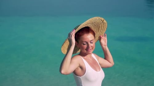 Woman Tourist on the Beach