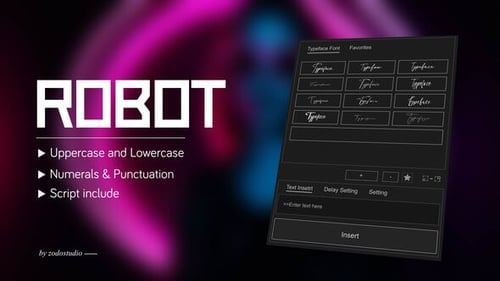 Tipo de letra animado - Robô