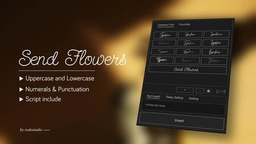 Animated Typeface - Send Flowers