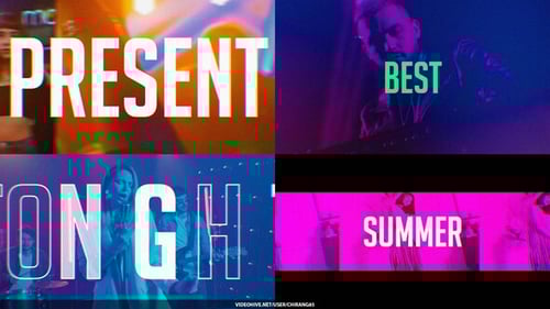 Energetic Glitch Neon Party Promo for Dynamic Event Announcements