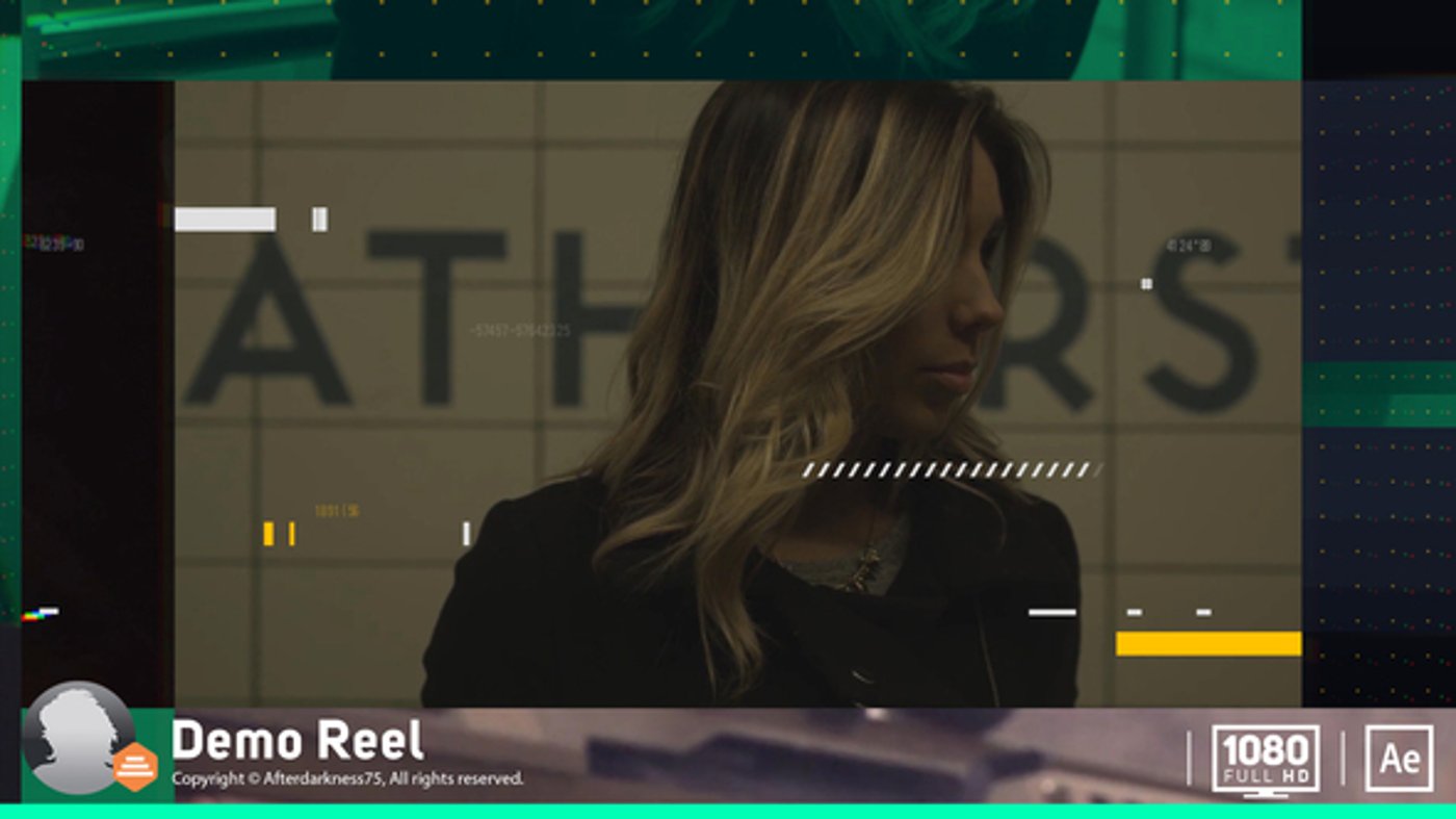 Fast Glitch Demo Reel Opener with Modern Geometric Overlays, Video