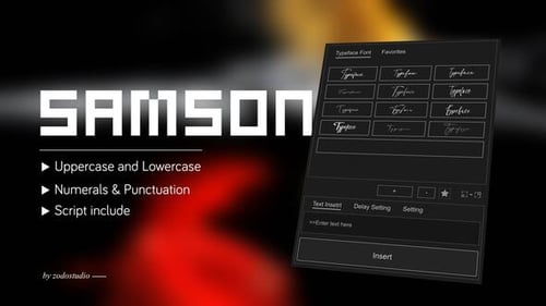 Animated Typeface - Samson