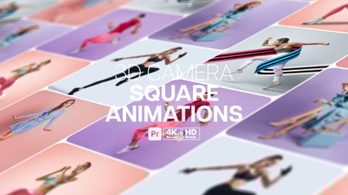 3D Camera Square Animations for Premiere Pro