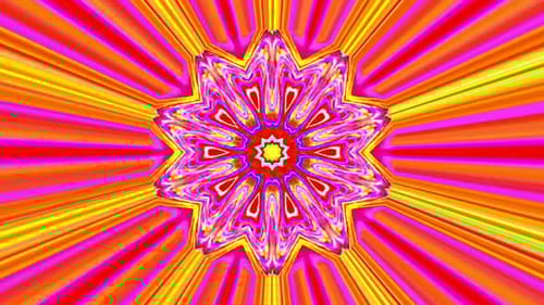 a line in the texture of a round shape in the middle of a multicolor. with reflection