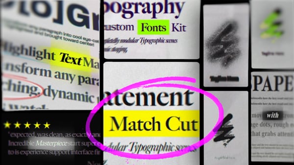 Text Match Cut, Titles ft. match cut & paper match cut - Envato