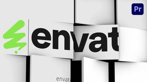 Modern Geometric Panel Logo Reveal Intro Animation