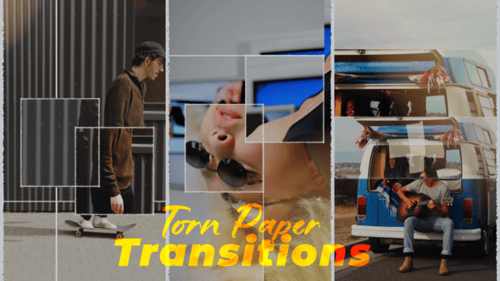 Transições verticais de papel rasgado | MOGRT