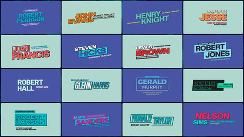 Dynamic Animated Lower Thirds with Bold Typography