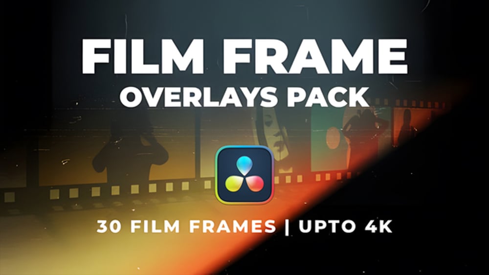 Vintage Film Frame Overlays for Cinematic Video Effects, Elements ft ...