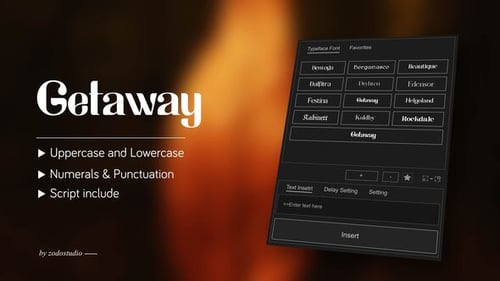 Animated Typeface - Getaway