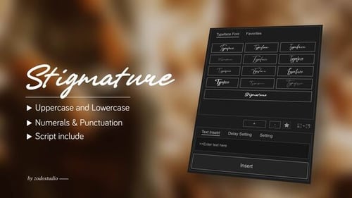 Animated Typeface - Stigmature