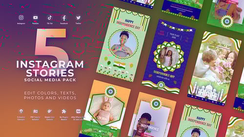 India Independence Day Flag Vertical Instagram Stories